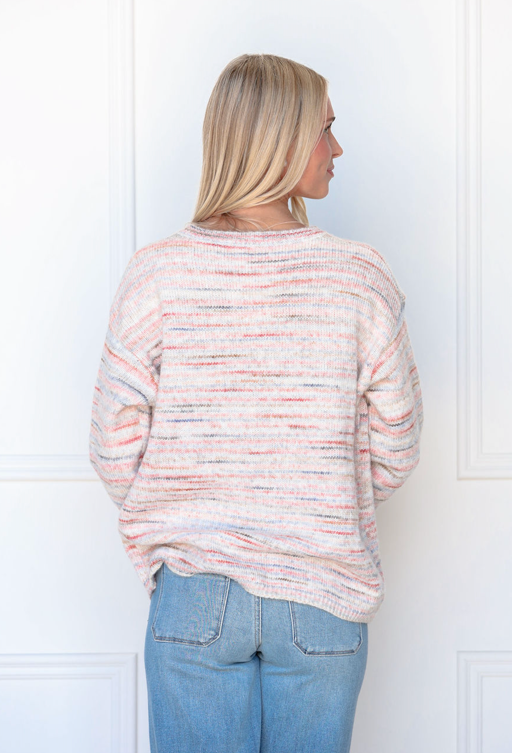 Mixed Yarn Crewneck Sweater