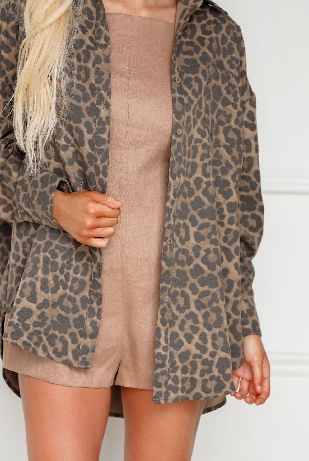 Leopard Button Down Shirt