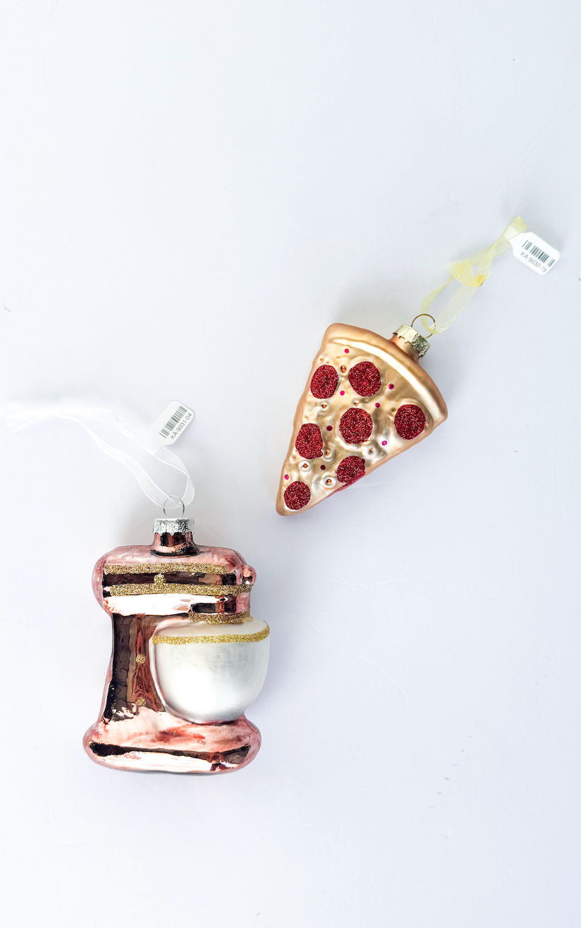Pizza Glass Ornament