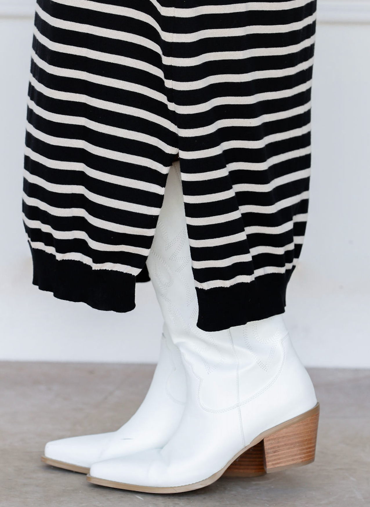 Collared Stripe Sweater Dress