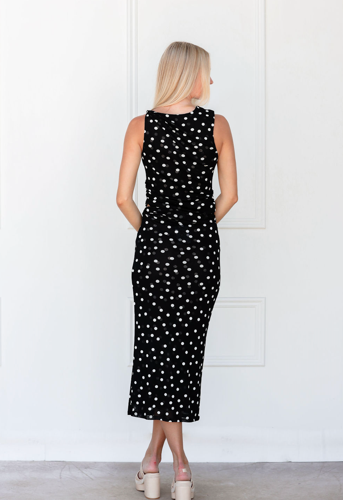 Mesh Polka Dot Top
