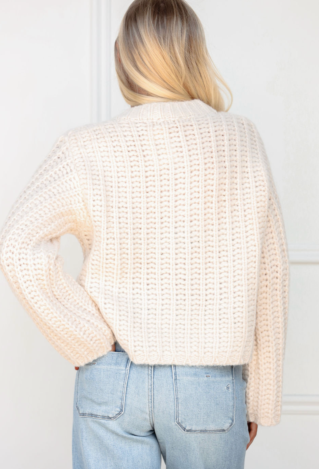 Chunky Sweater Jacket Cream