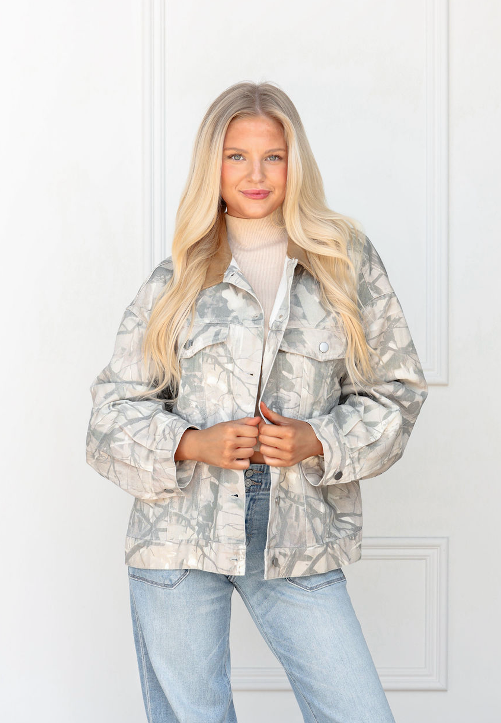 Woodland Camo Trucker Jacket