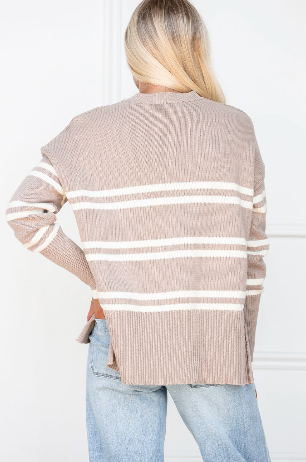 Double Stripes Sweater Taupe