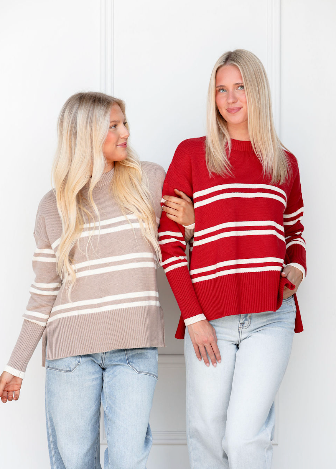Double Stripes Sweater Taupe