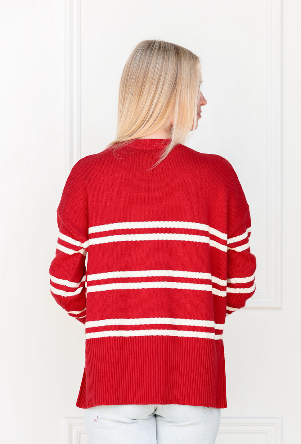 Double Stripes Sweater Red
