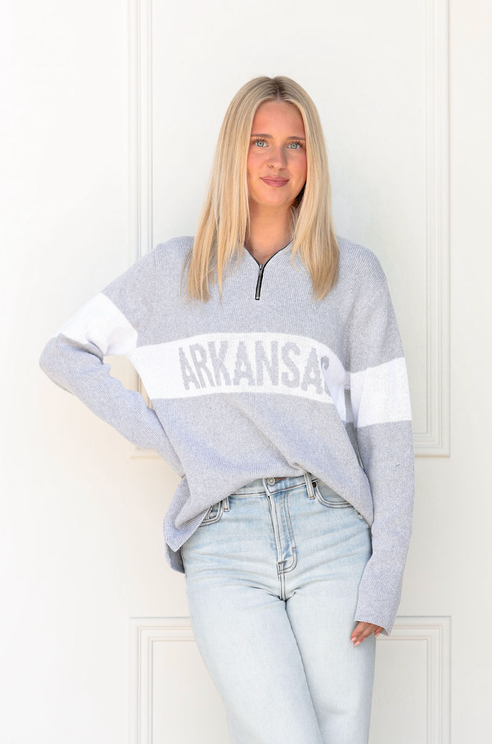Arkansas Quarter Zip Sweater