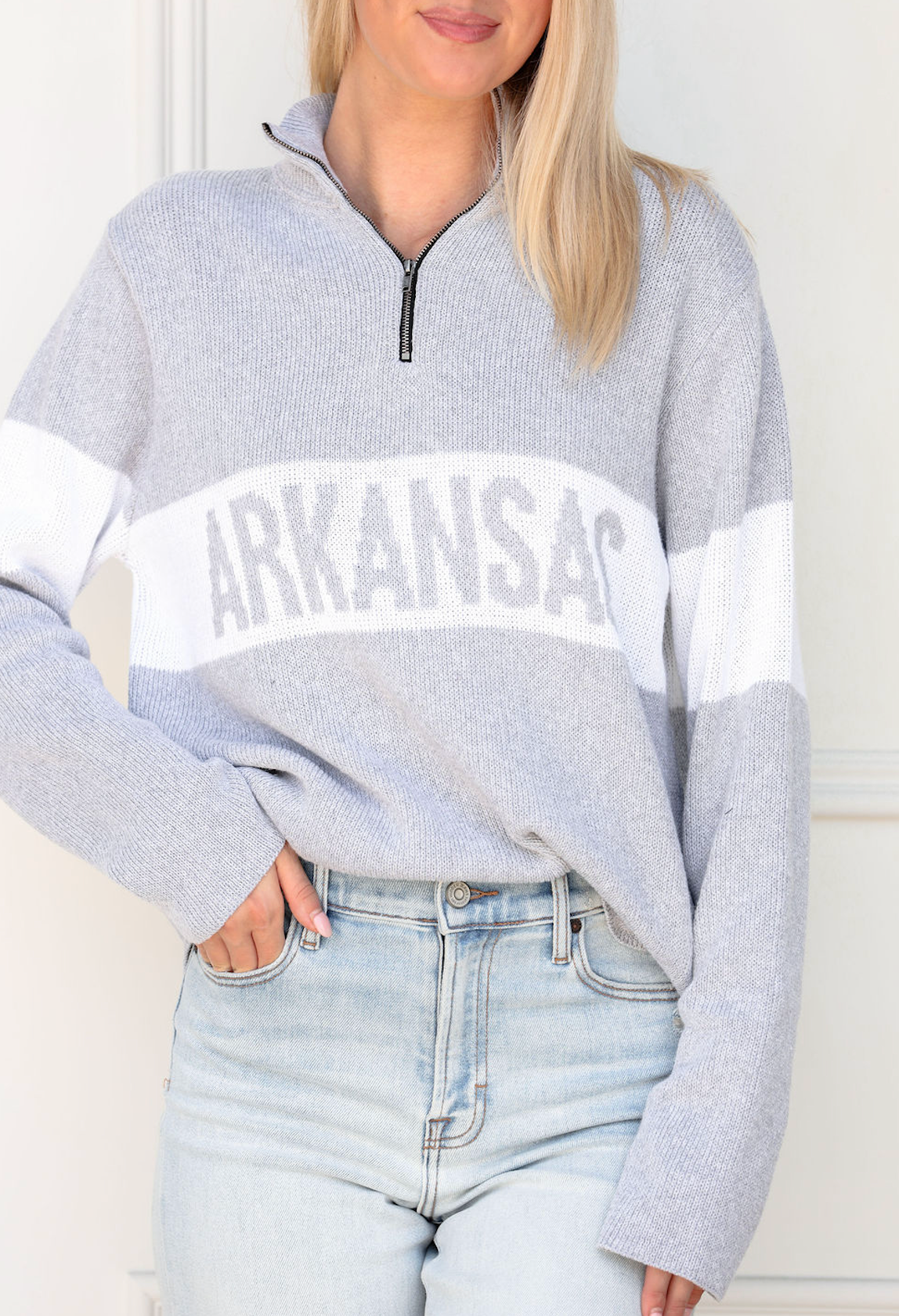 Arkansas Quarter Zip Sweater