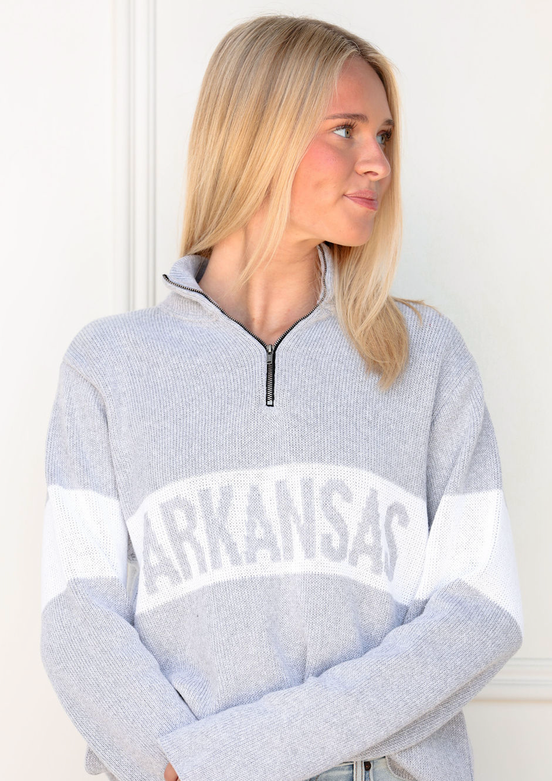 Arkansas Quarter Zip Sweater