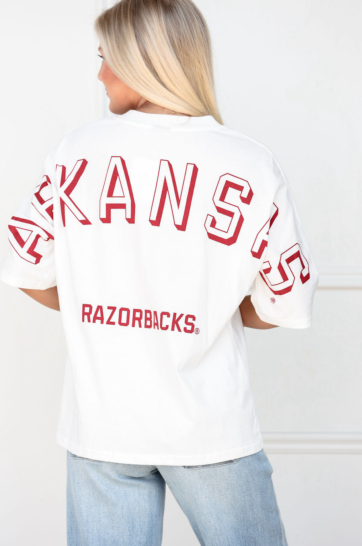 Razorbacks Oversized Football T-shirt