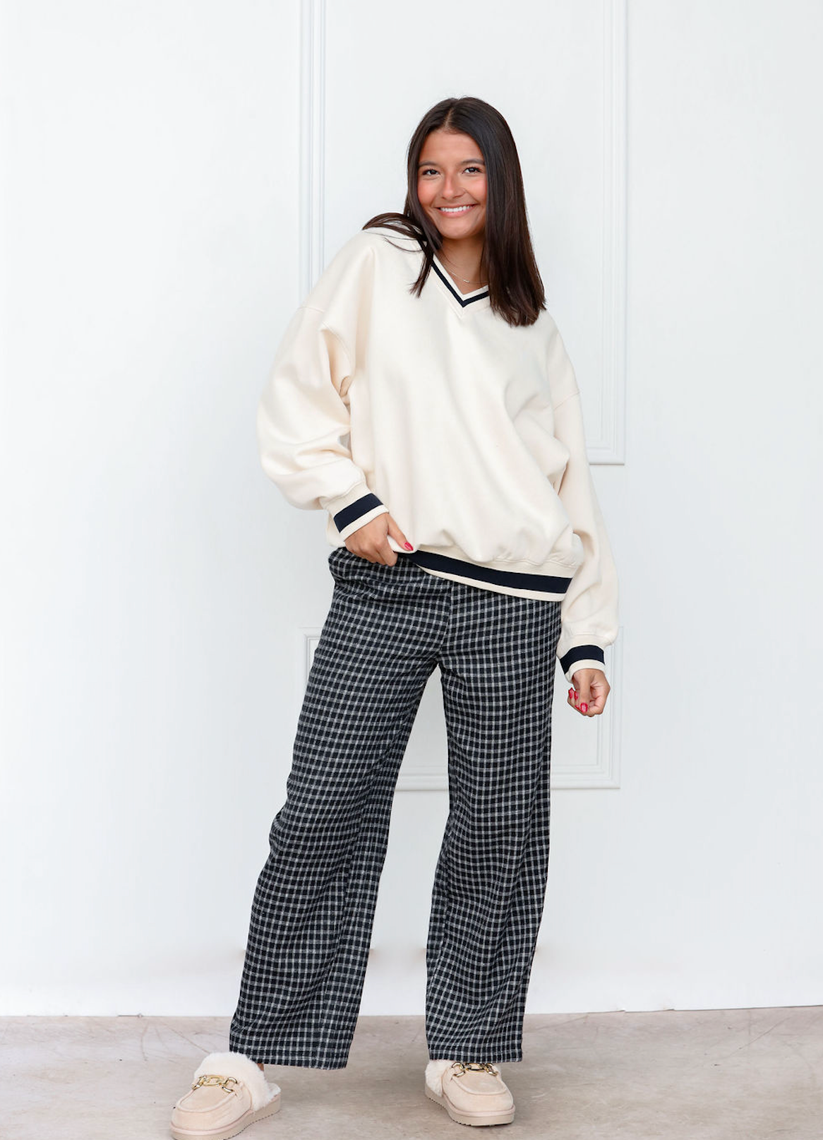 Stripe Hype Oversized Pullover