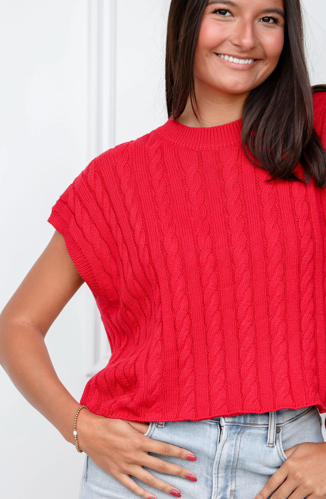 Eliana Sweater Top Red
