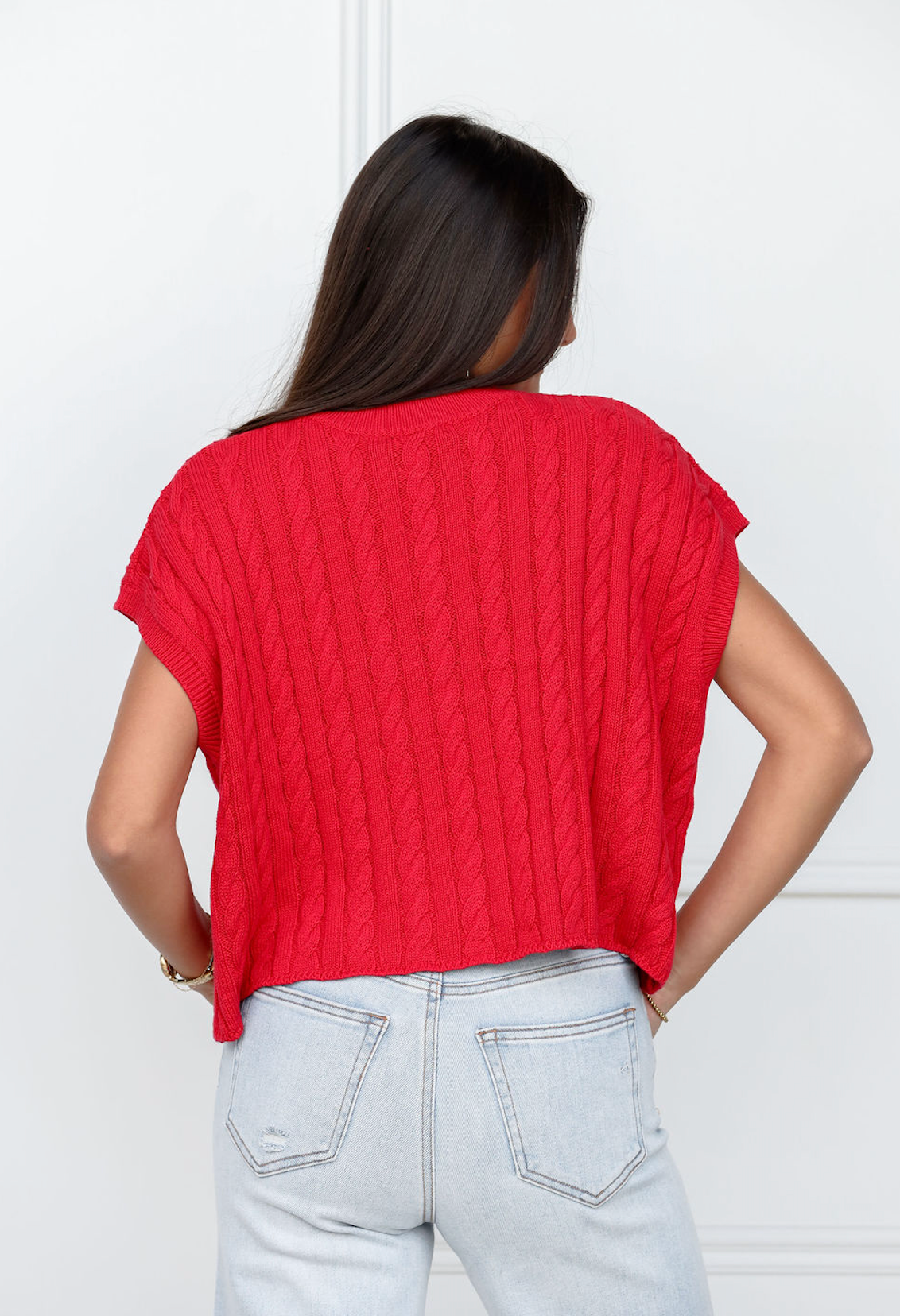 Eliana Sweater Top Red