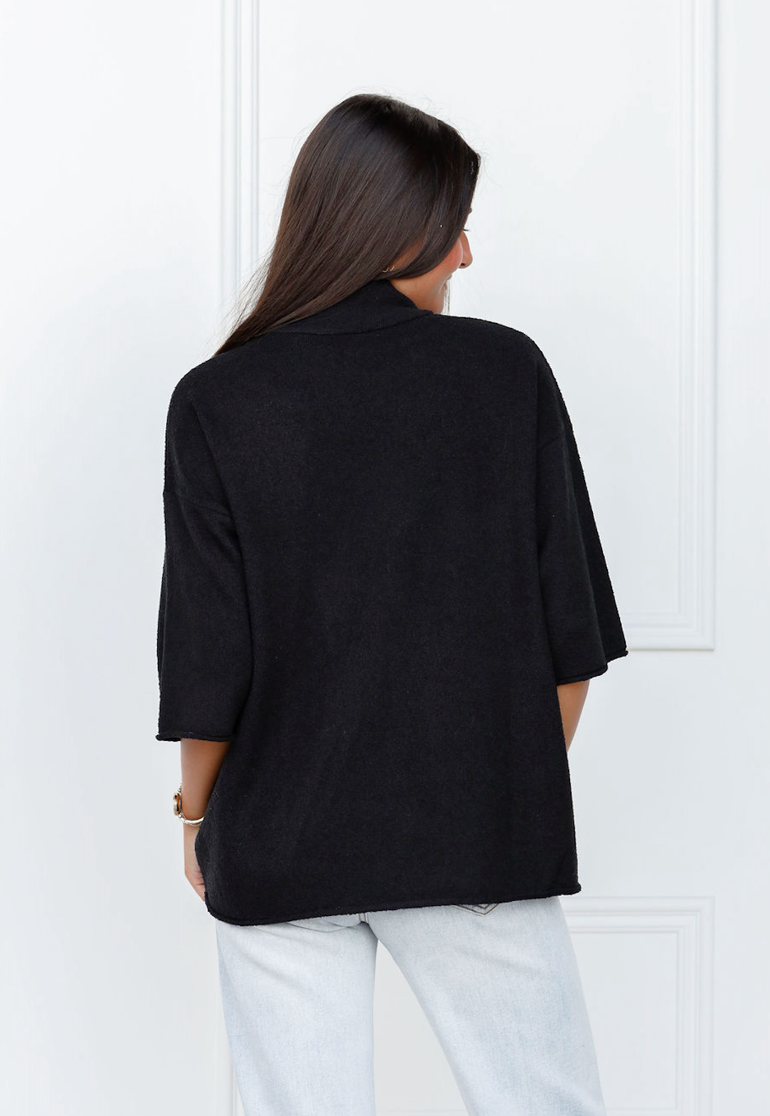 Mock Neck Sweater Black