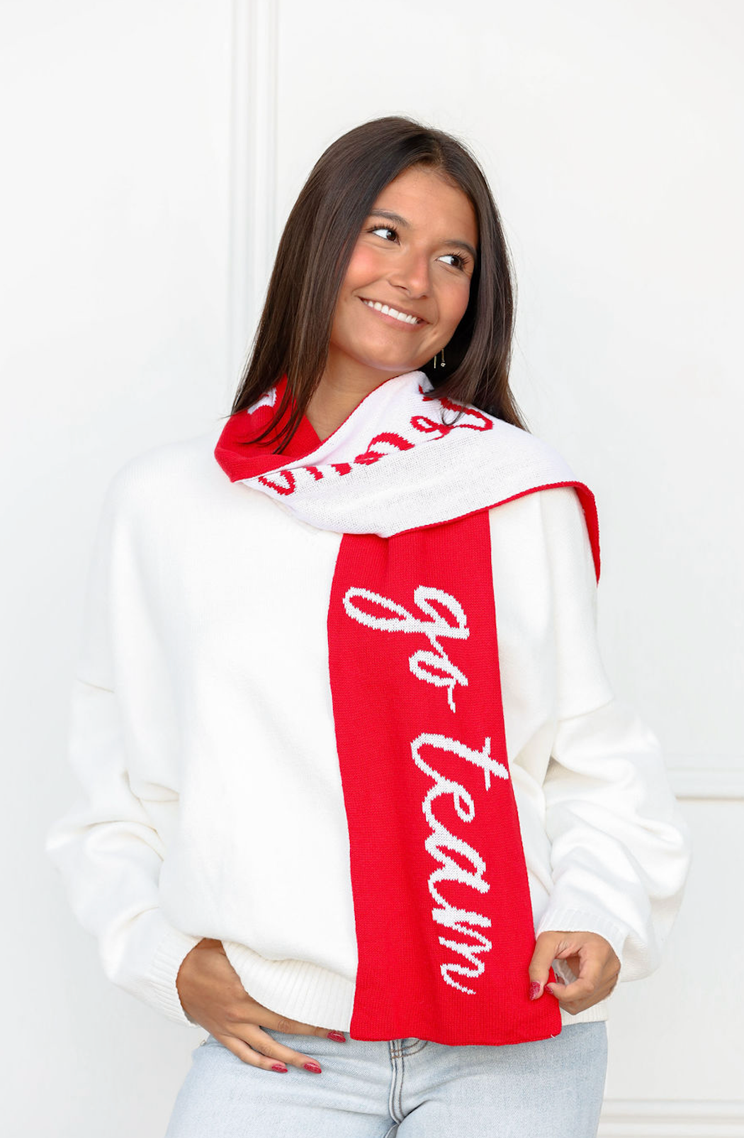 Go Team Script Knit Scarf