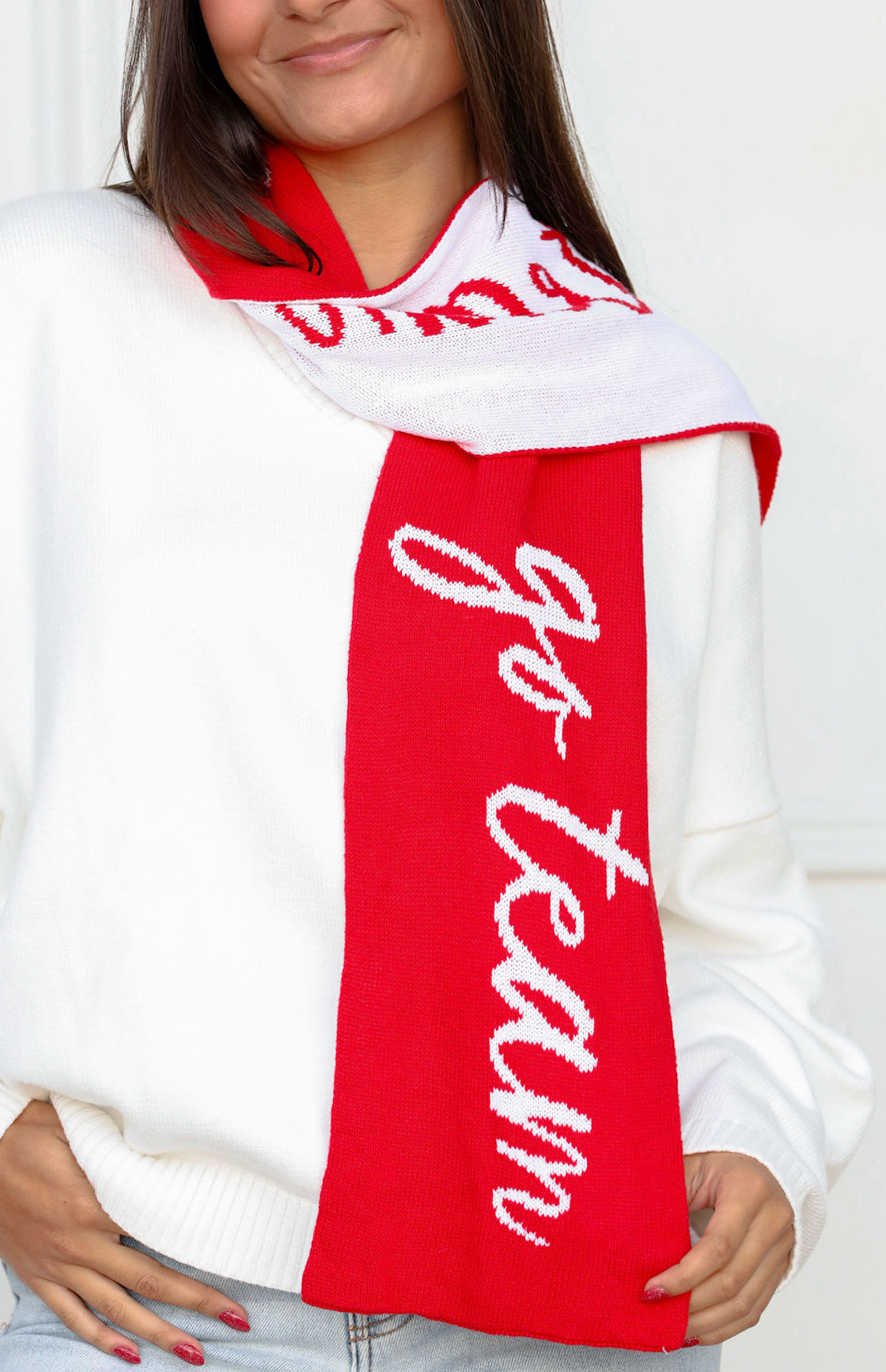 Go Team Script Knit Scarf