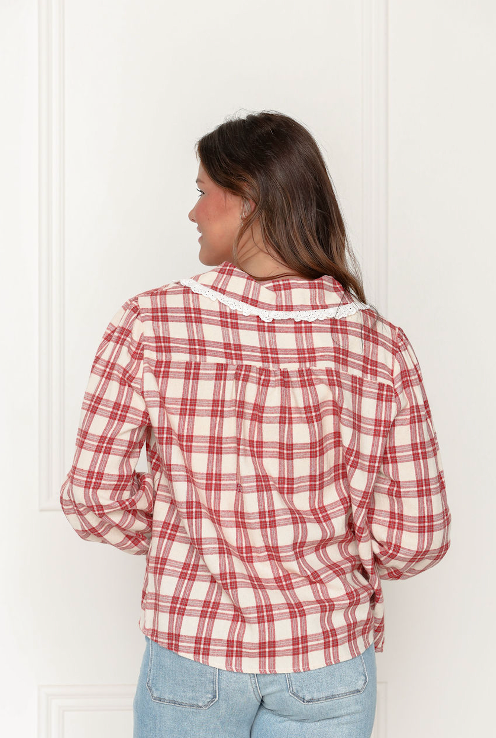 Plaid Peter Pan Collar Shirt