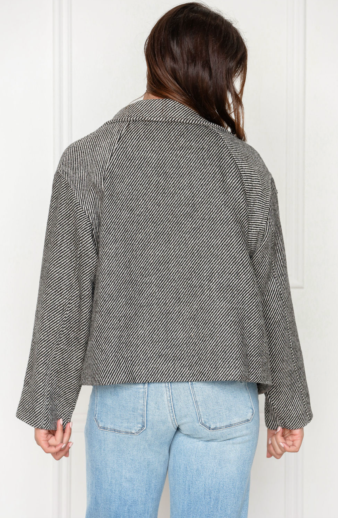 Wilson Black/White Collared Coat
