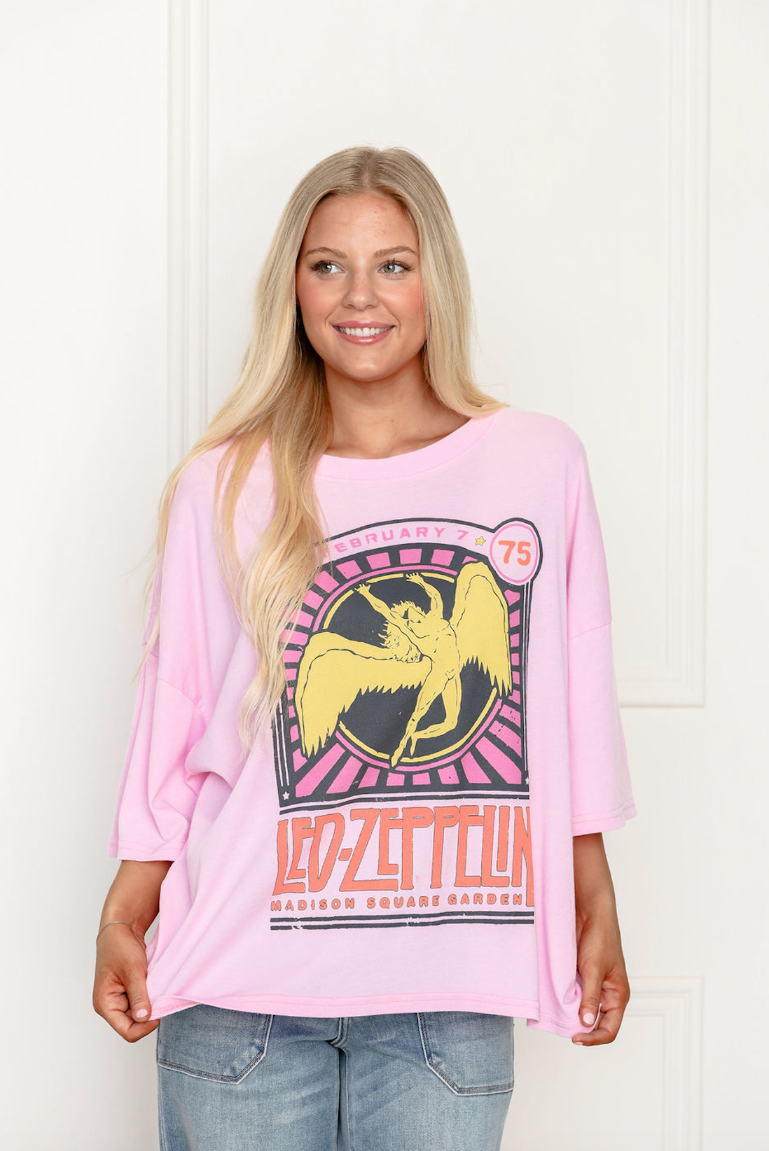 Led Zeppelin Pink One Size Tee