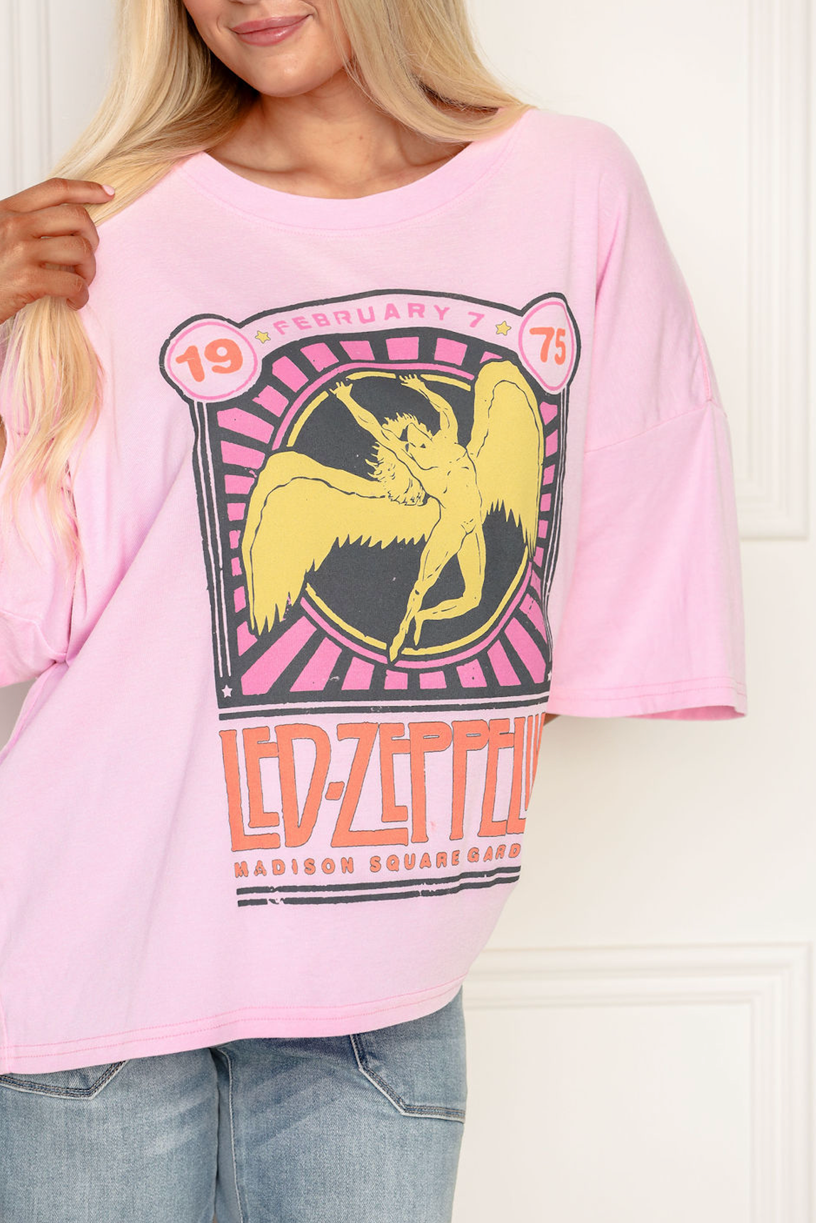 Led Zeppelin Pink One Size Tee