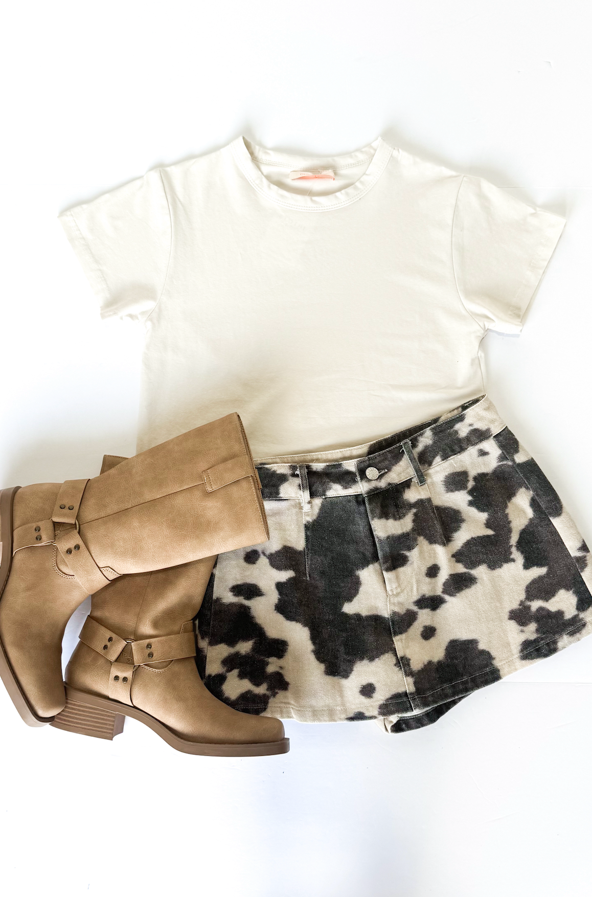 Cow Print Skort