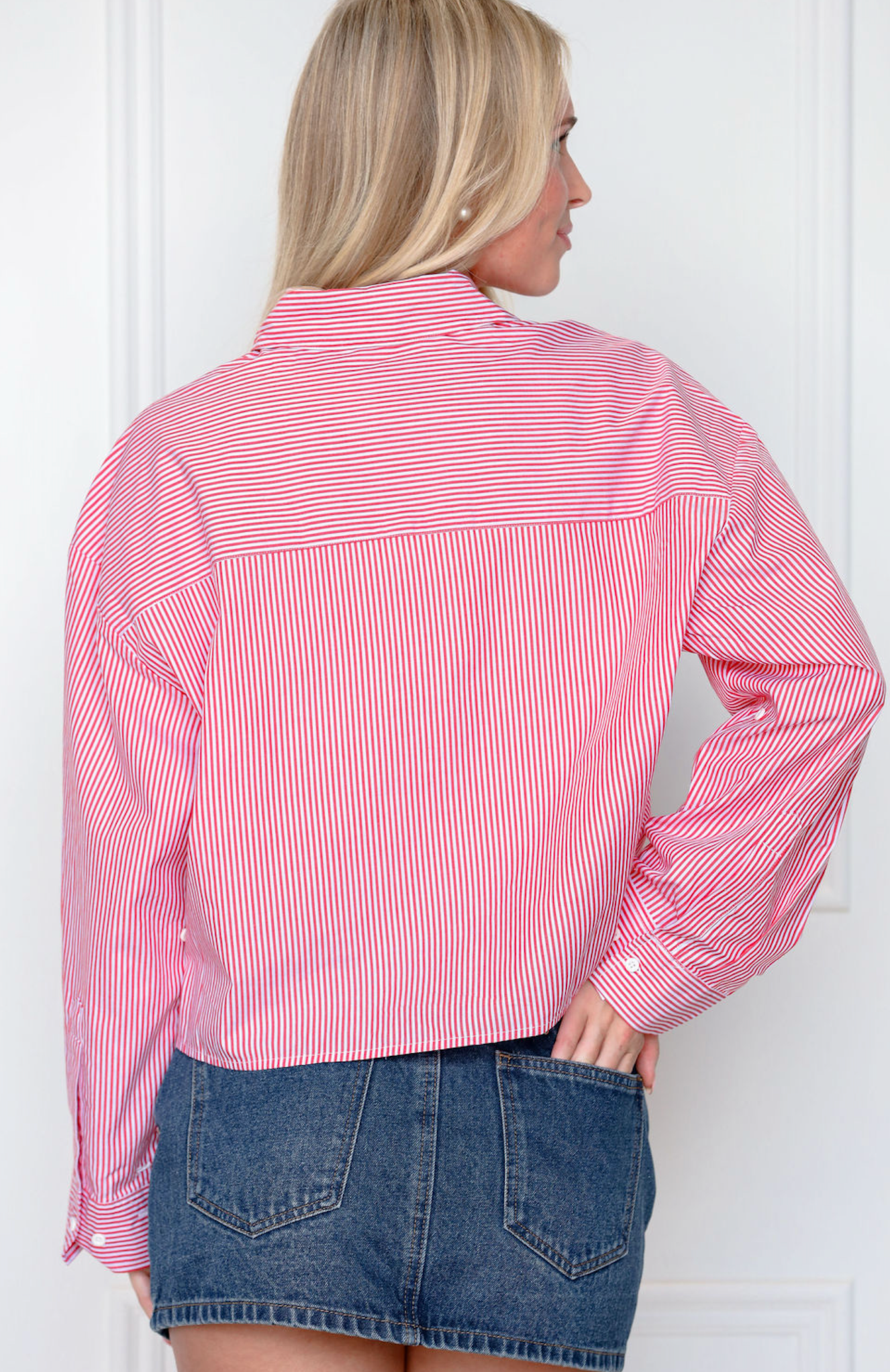 Red/White Stripe Razorback Shirt
