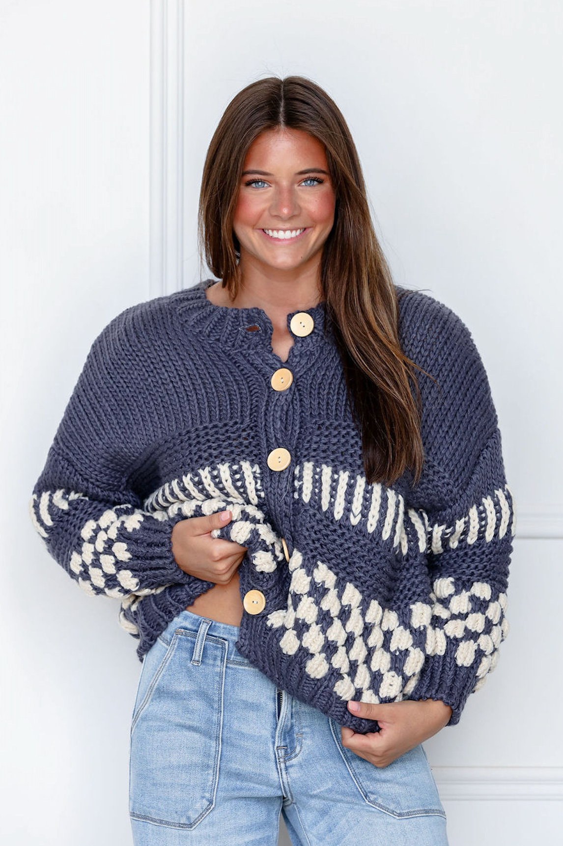 Natalie Navy Cardigan