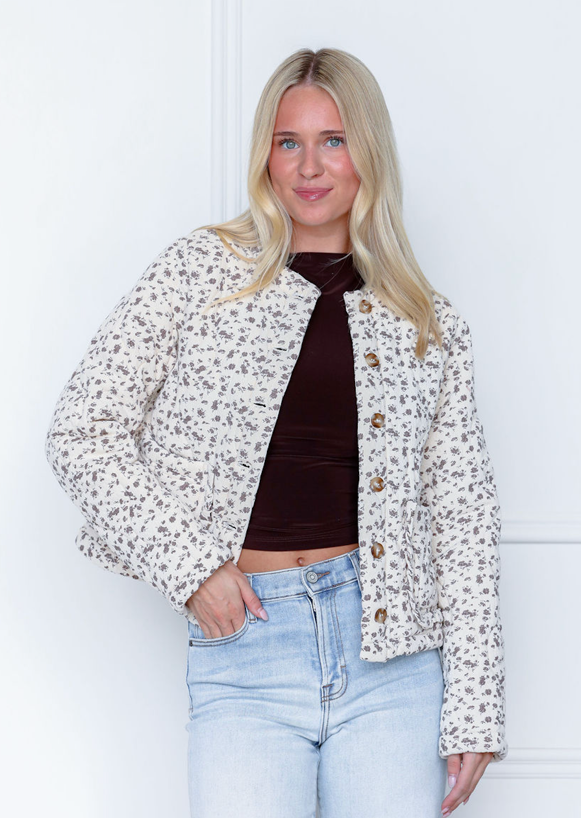 Ditsy Floral Quilted Jacket