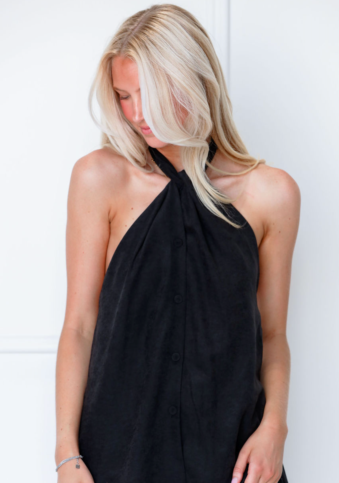 Black Halter Vest Top