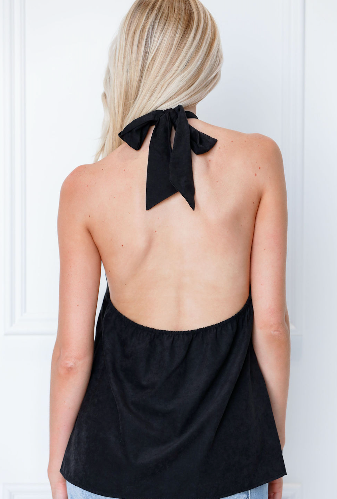 Black Halter Vest Top