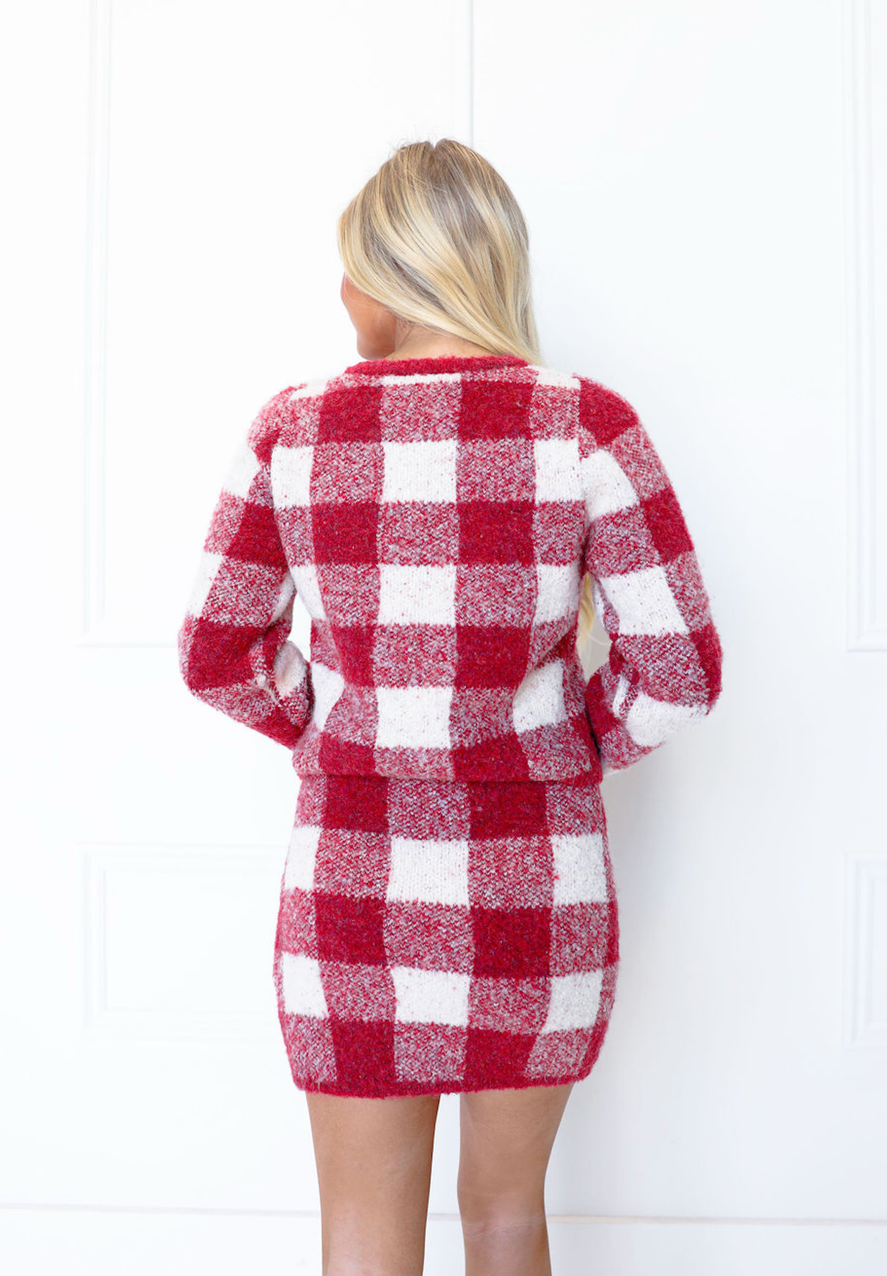 Karlie Red Knit Sweater & Skirt Set of 2