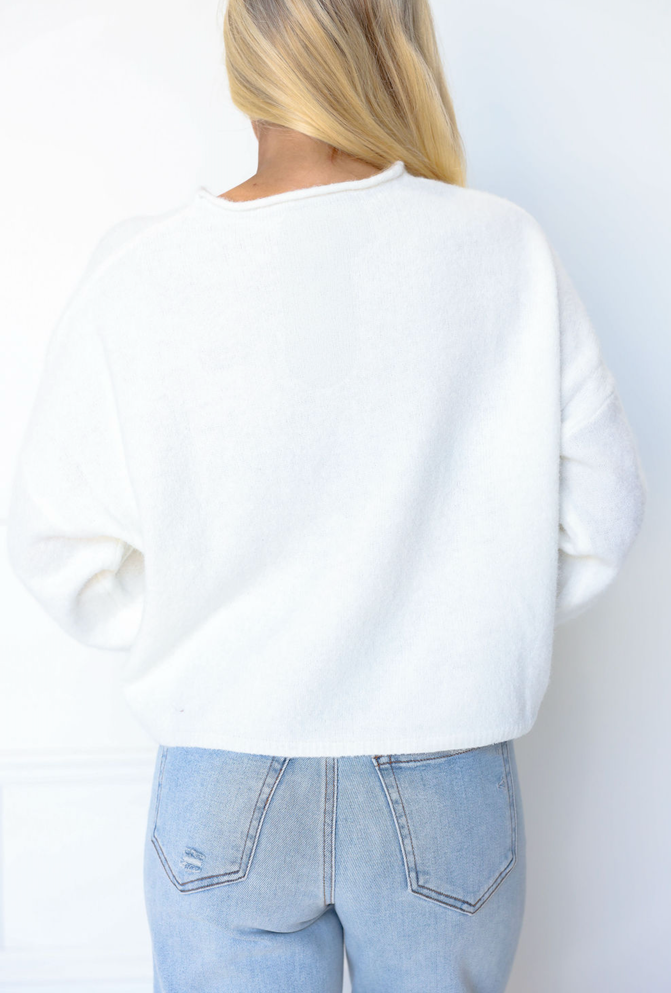 White Button Up Sweater
