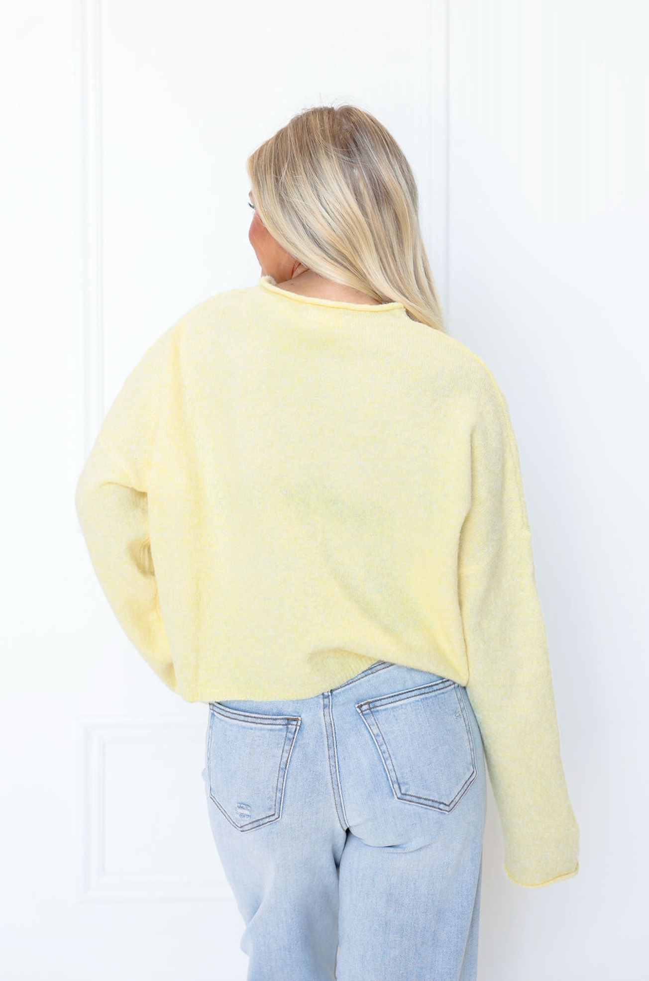 Butter Yellow Button Up Sweater