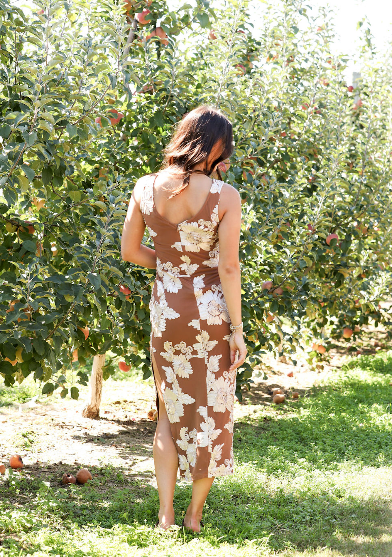 Floral Mesh Midi Dress