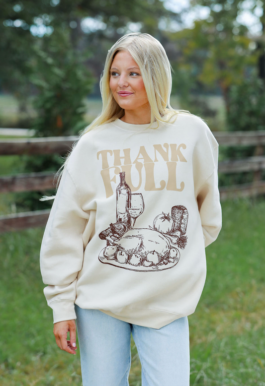 Thankful Thanksgiving Dinner Sweatshirt