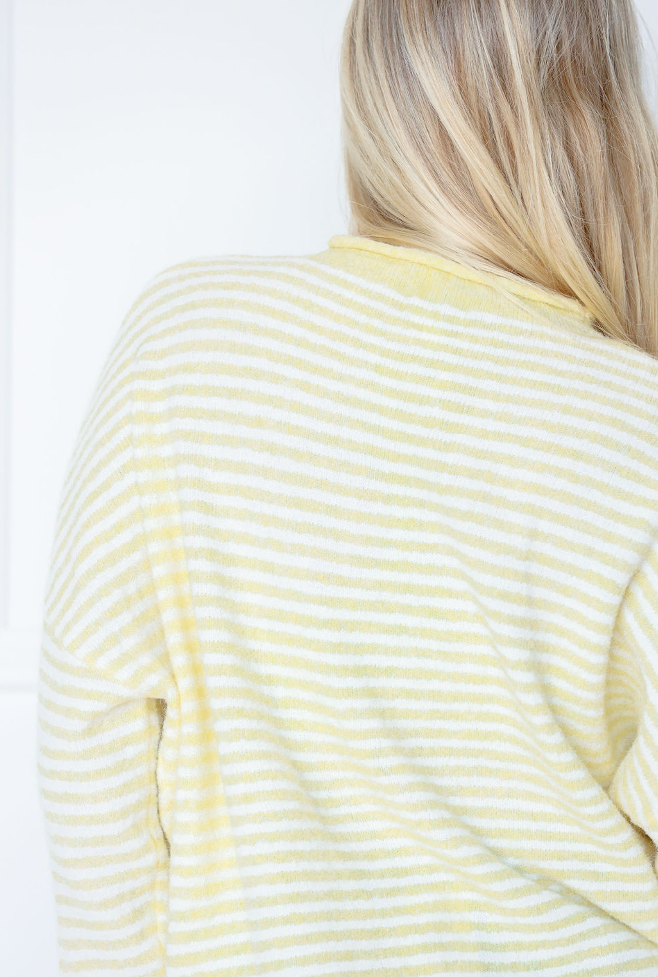 Button Down Cardi Yellow Stripe