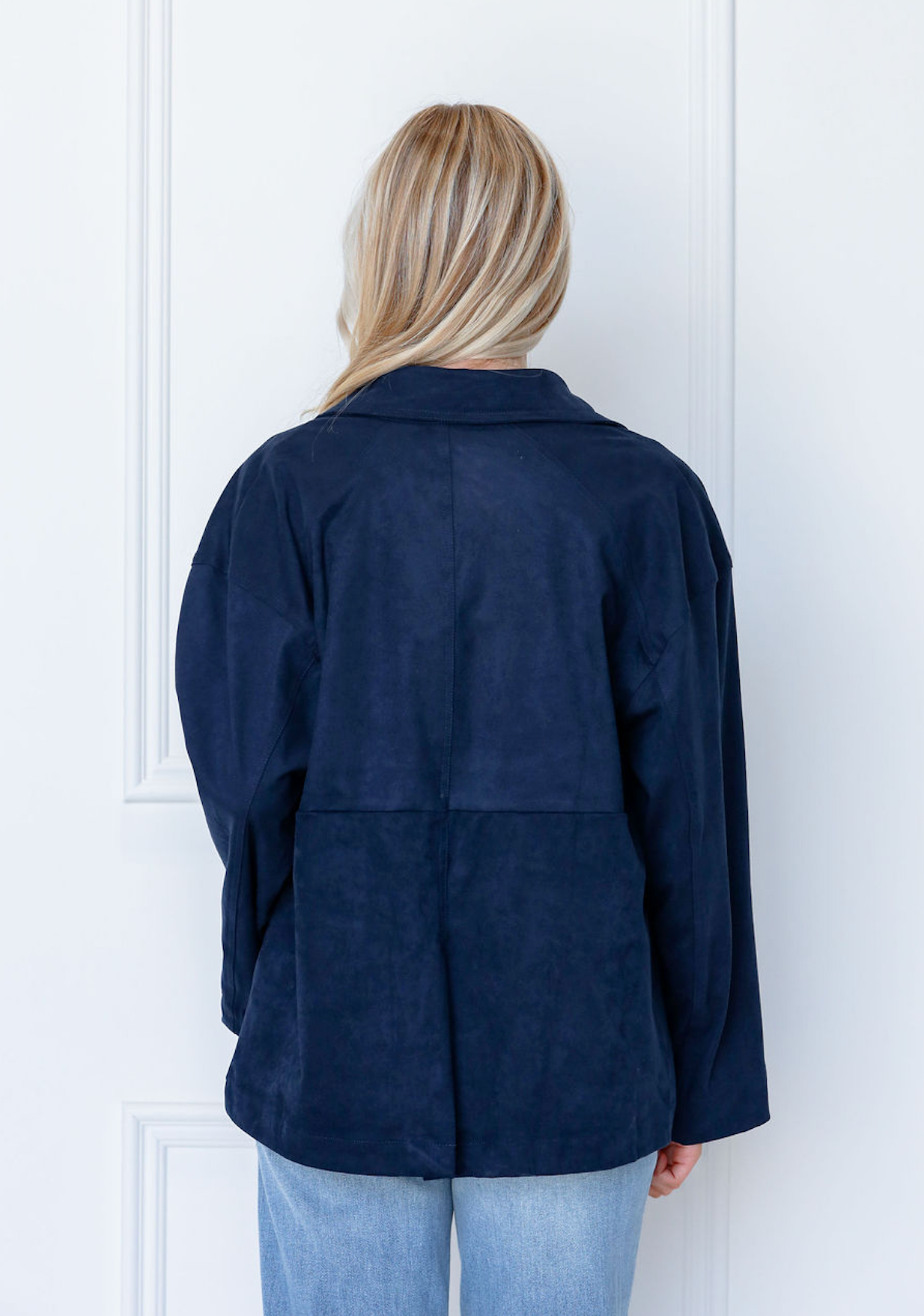 Navy Button Down Jacket