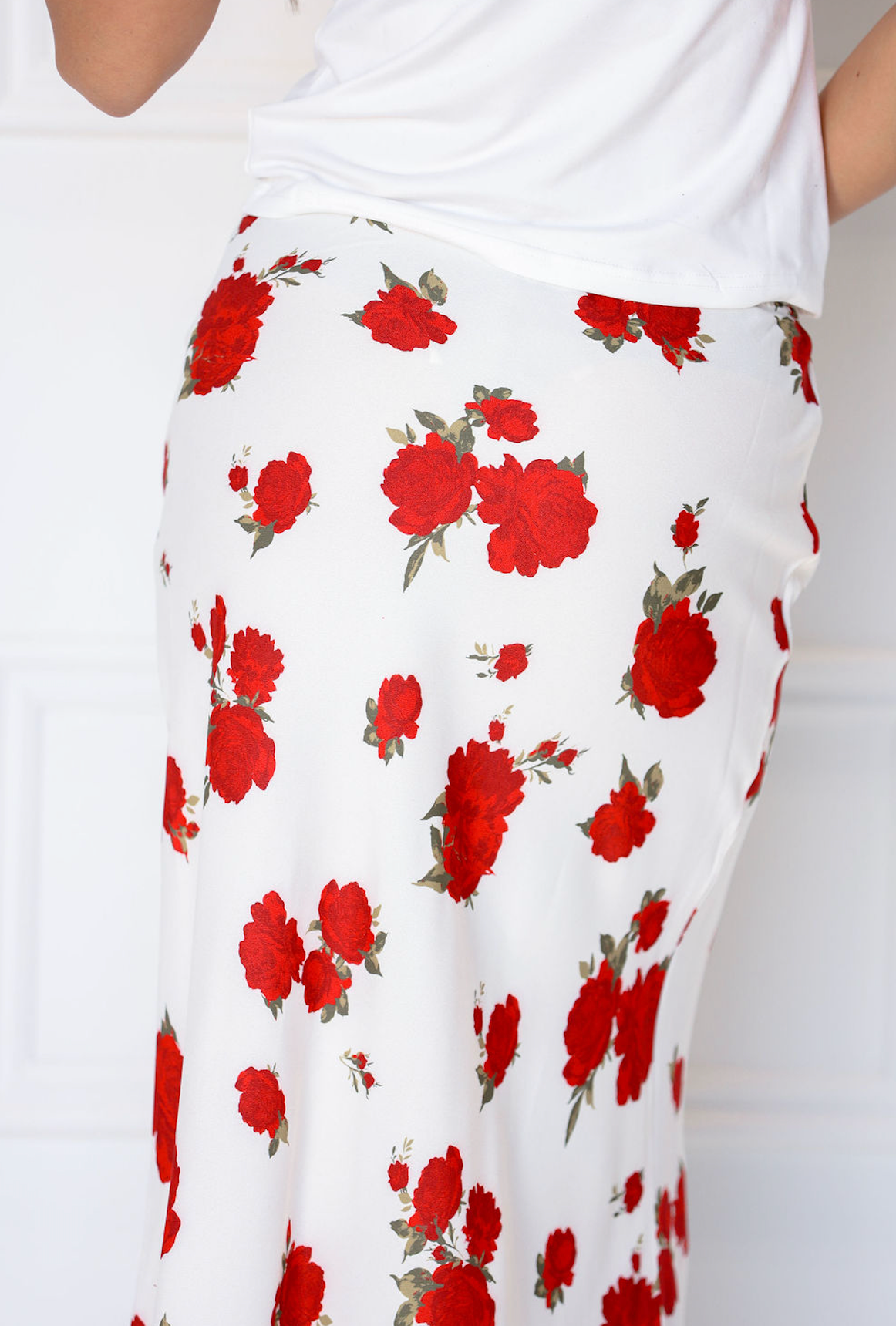 Romantic Rose Midi Skirt