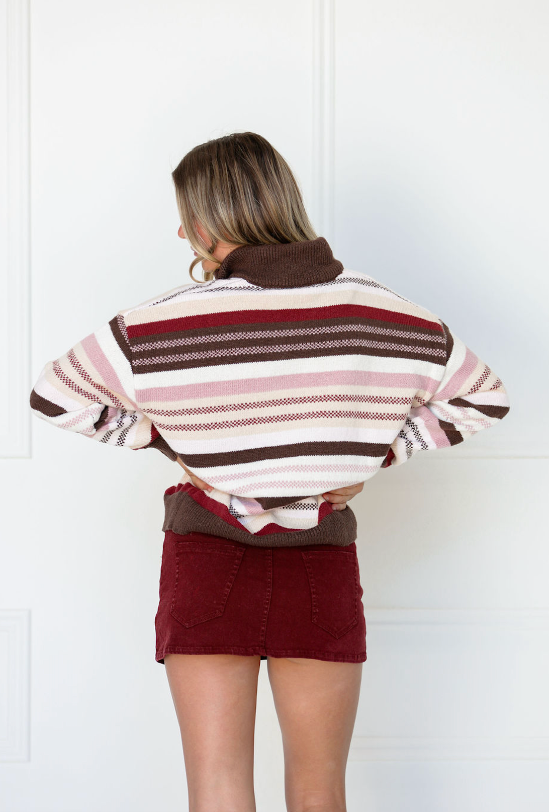 Brown Multi Stripe Sweater