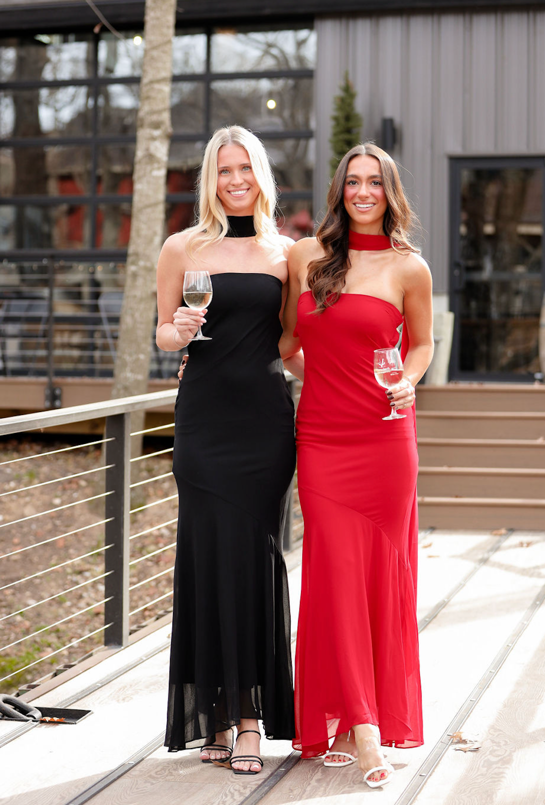 Strapless Maxi Dress w/ Scarf Black