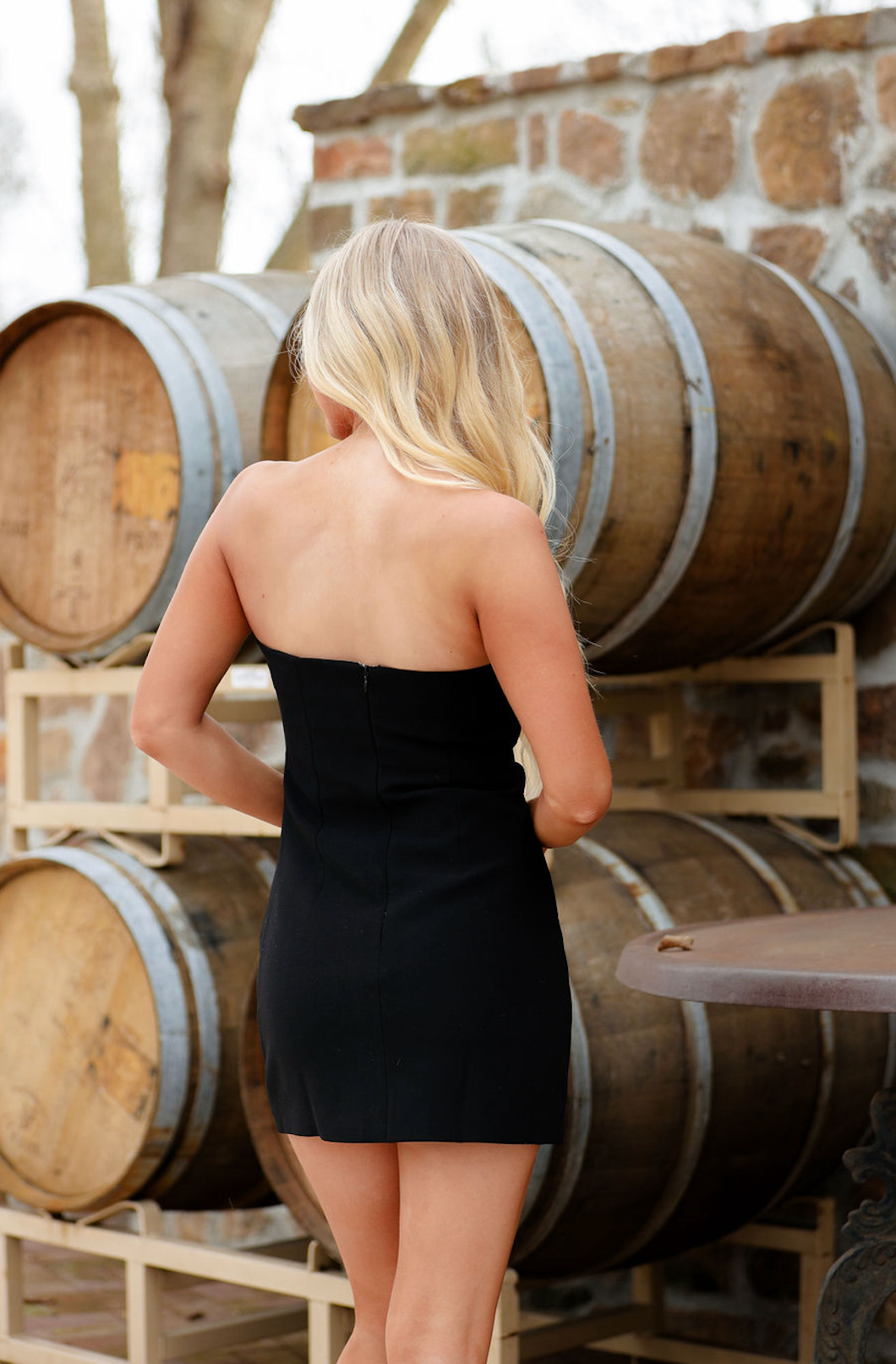 Strapless Black Mini Dress