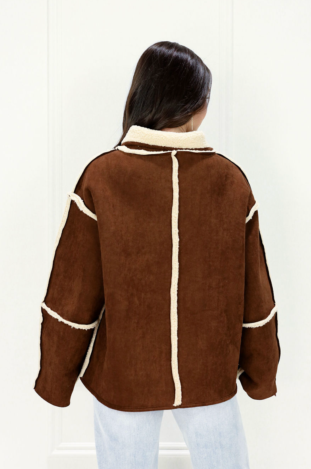 Suede Oversized Reversible Jacket