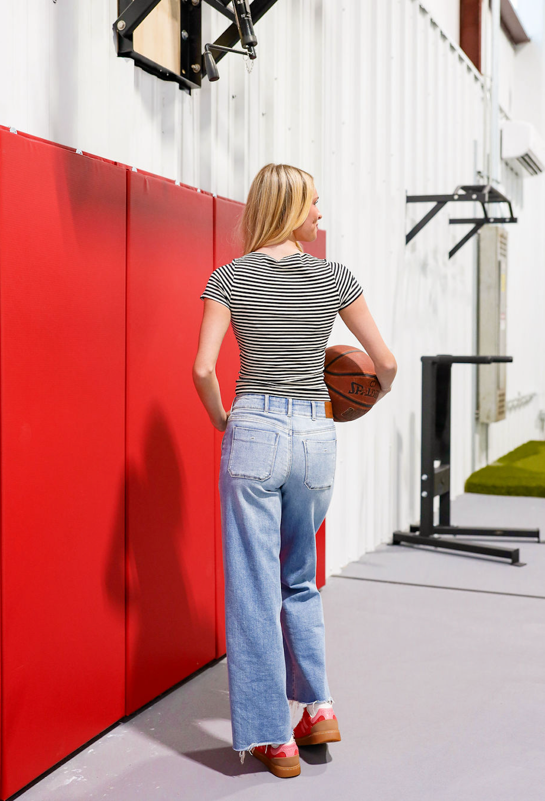 Jessa Black Stripe Top