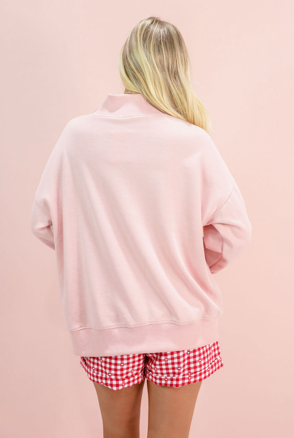 Woo Pig Reversible Mock Neck Blush - Clothe Boutique