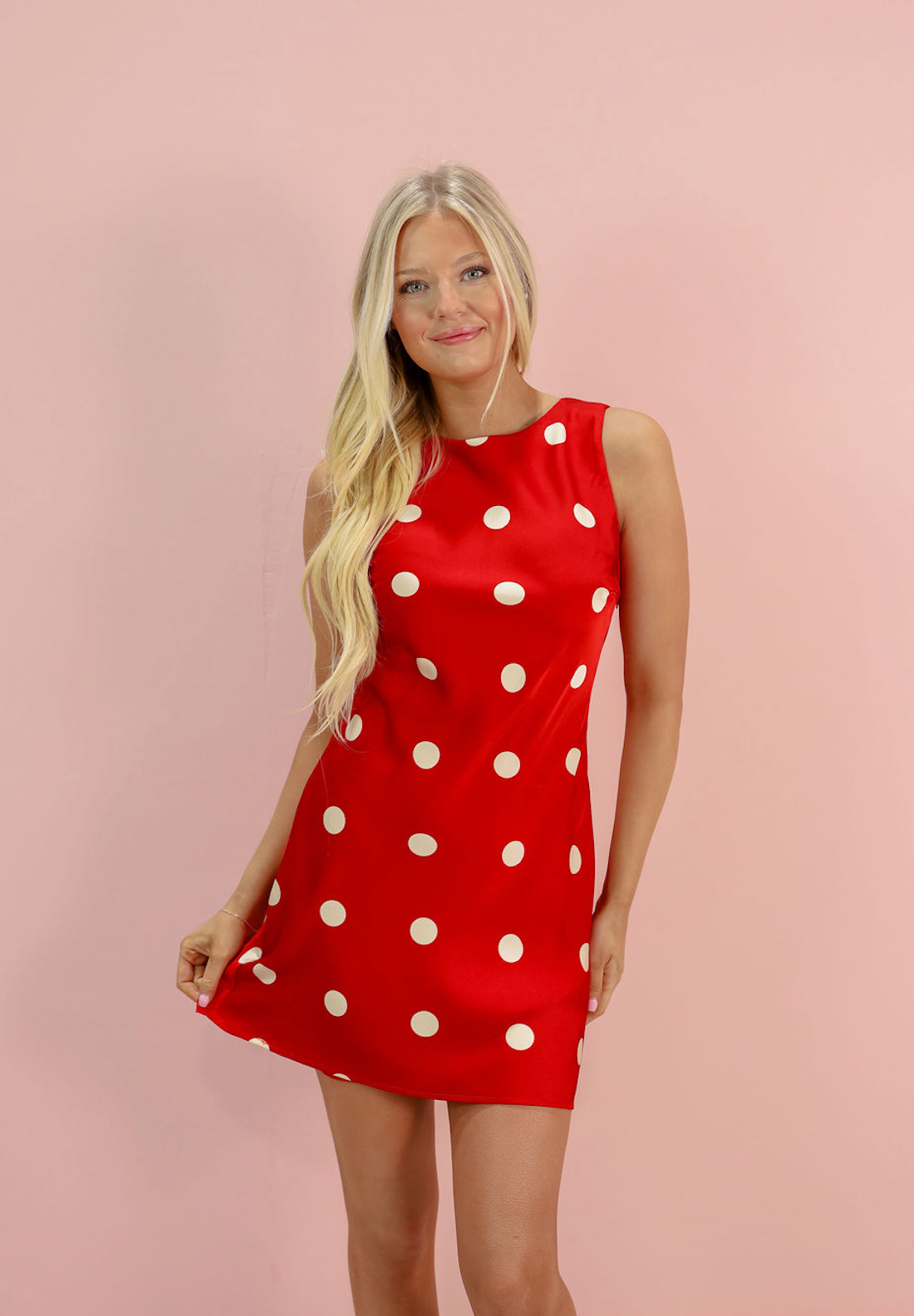 Polka Dot Open Back Mini Dress Red Clothe Boutique Polka Dot Open Back Mini Dress Red Clothe Boutique