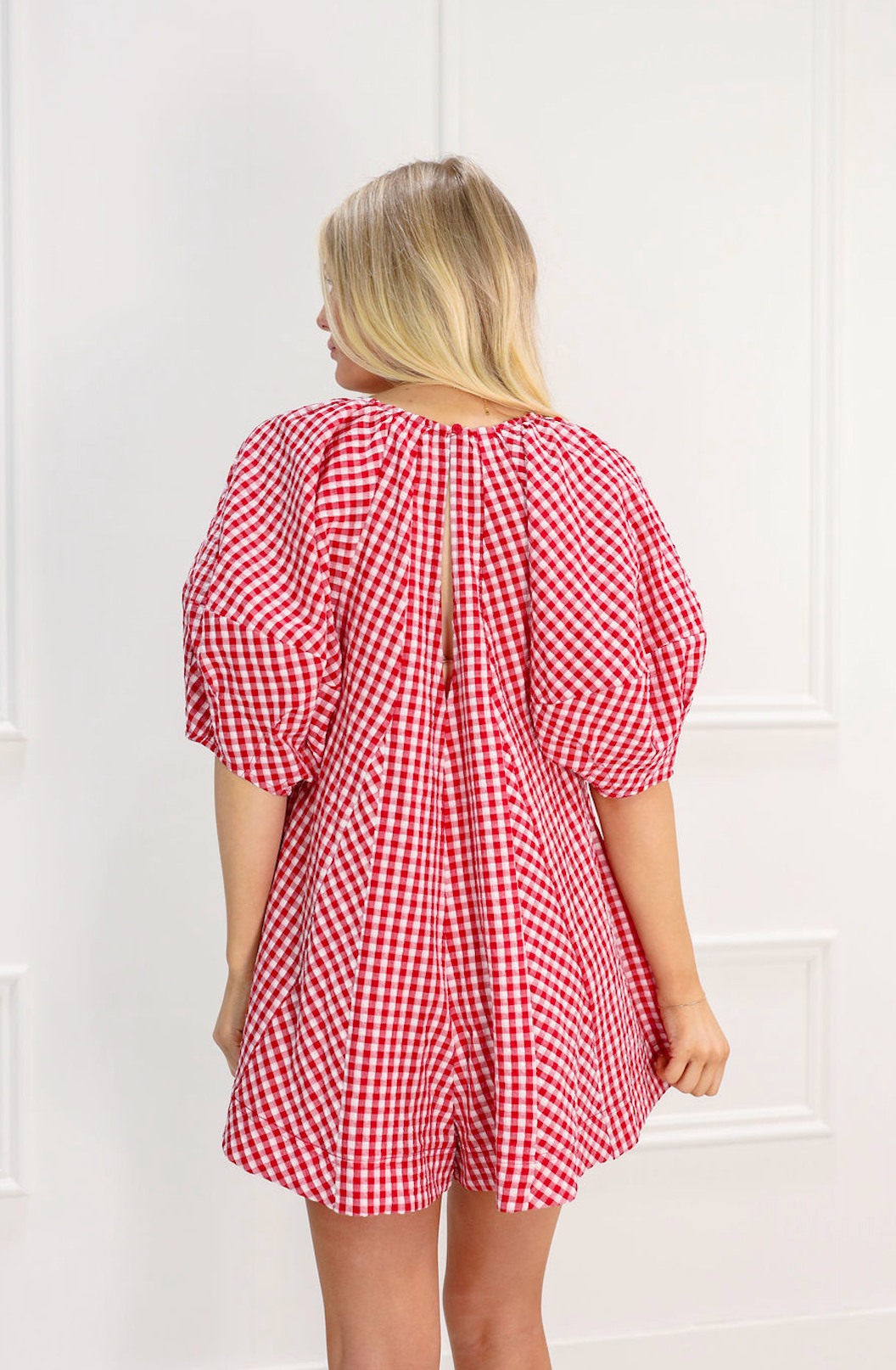 Red Gingham Romper - Clothe Boutique