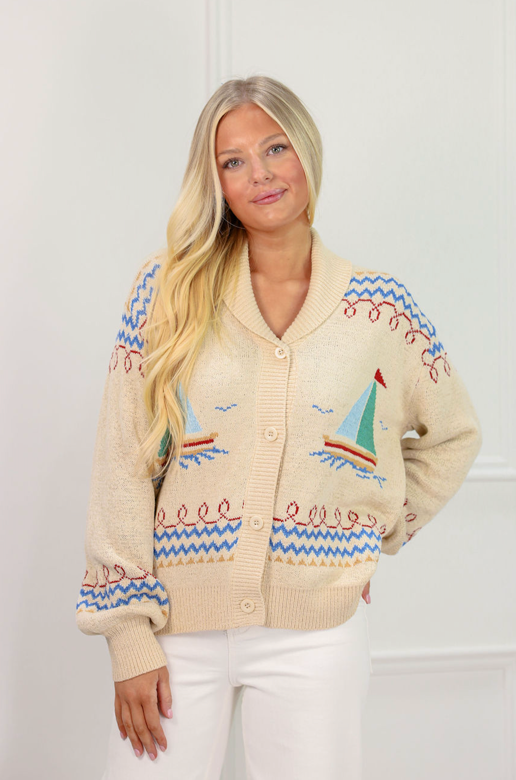 Yacht Oversized Button Up Cardigan - Clothe Boutique