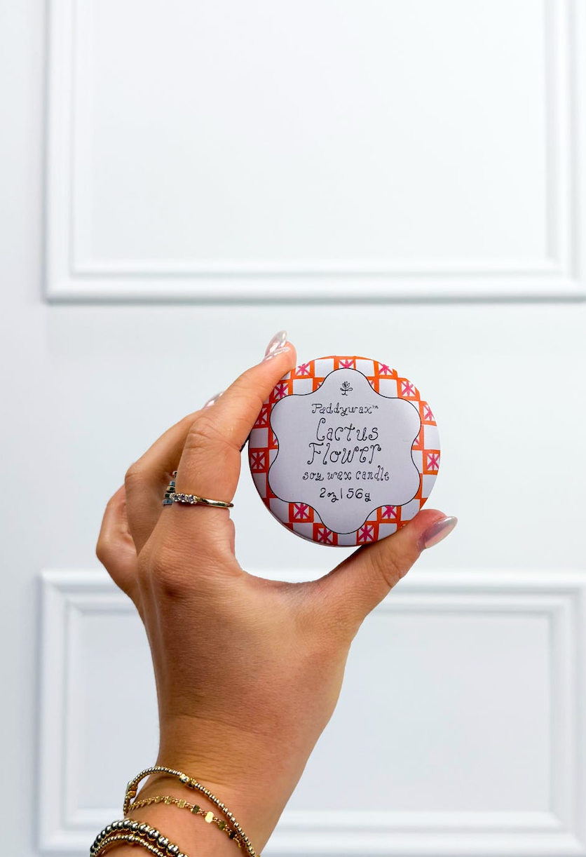 Tulip Printed Mini Tin - Cactus Flower