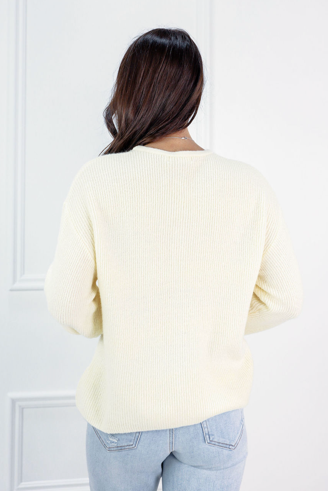 Anabel Knit Button Cardigan Cream - Clothe Boutique