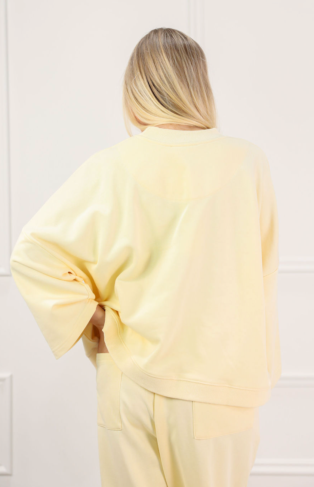 Terry Crewneck Top & Joggers Set Of 2 Butter - Clothe Boutique